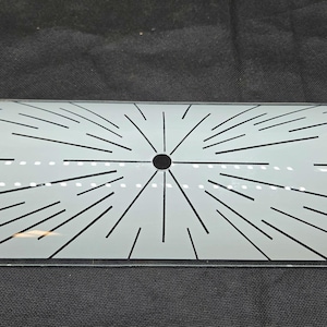 Domed Rectangular Glass Star Burst Vanity Sconce Light Cover with Starburst Design, MCM Bathroom Light Cover