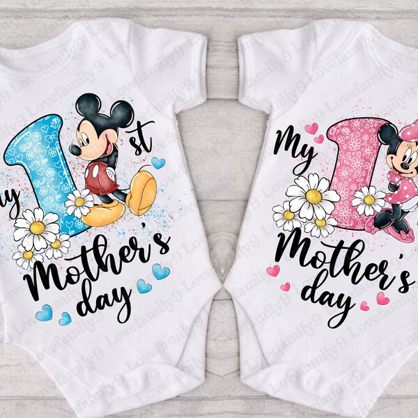 My First Mothers Day Png, Mothers Day Png, Mouse and Friends, Mama Mouse, 1st Mothers Day Png, Mom Shirt Design Png, 1st Mothers Day Gift