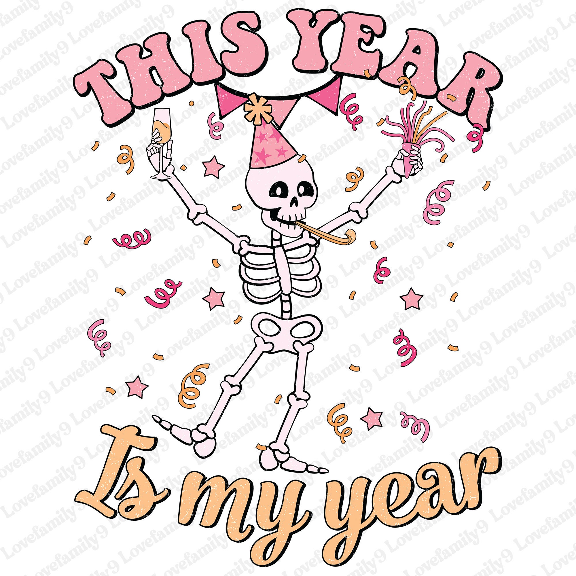 This Year is My Year PNG New Year Skeleton Png Happy New - Etsy