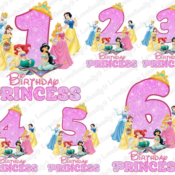 Personalized Princess Birthday Png, Birthday Princess Png, Birthday Girl Png, Magical Kingdom,Family Mathching Birthday Png,Custom Birth Day