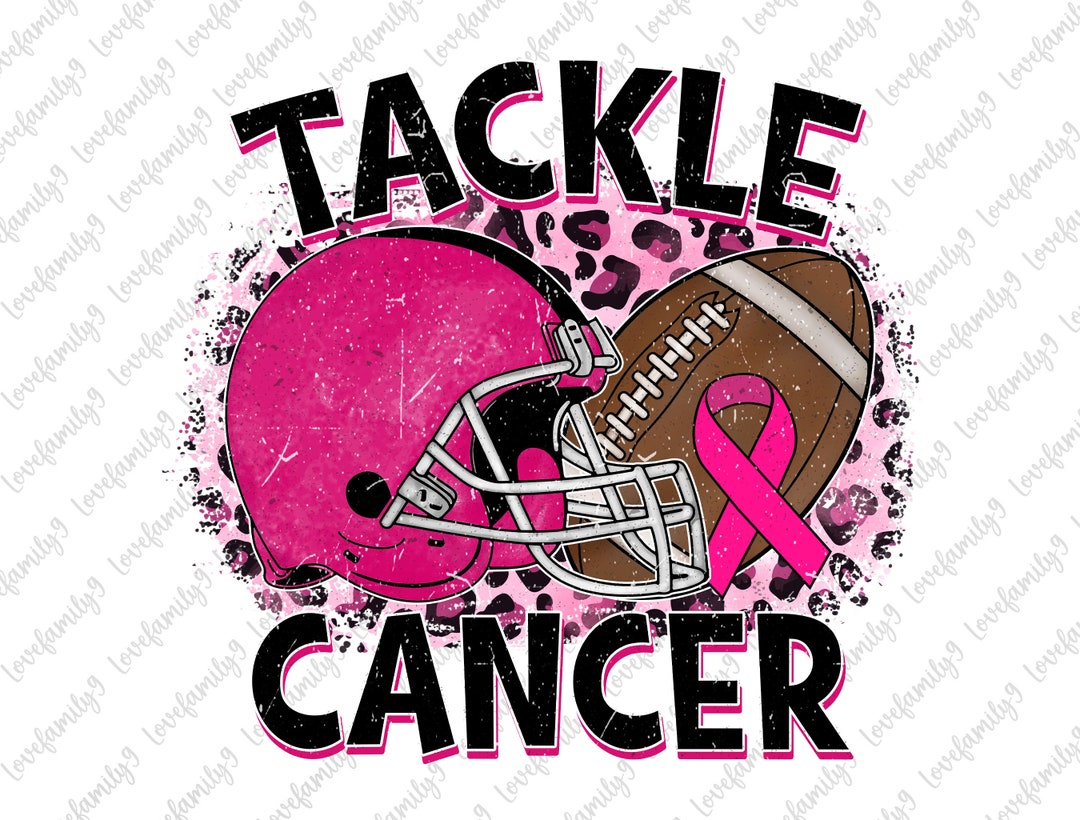 Tackle Cancer Png, Breast Cancer Awareness, Football Ball Leopard Print