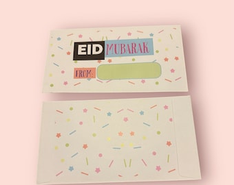 Eid Mubarak Cash Envelopes Eid Gift Cards envelope