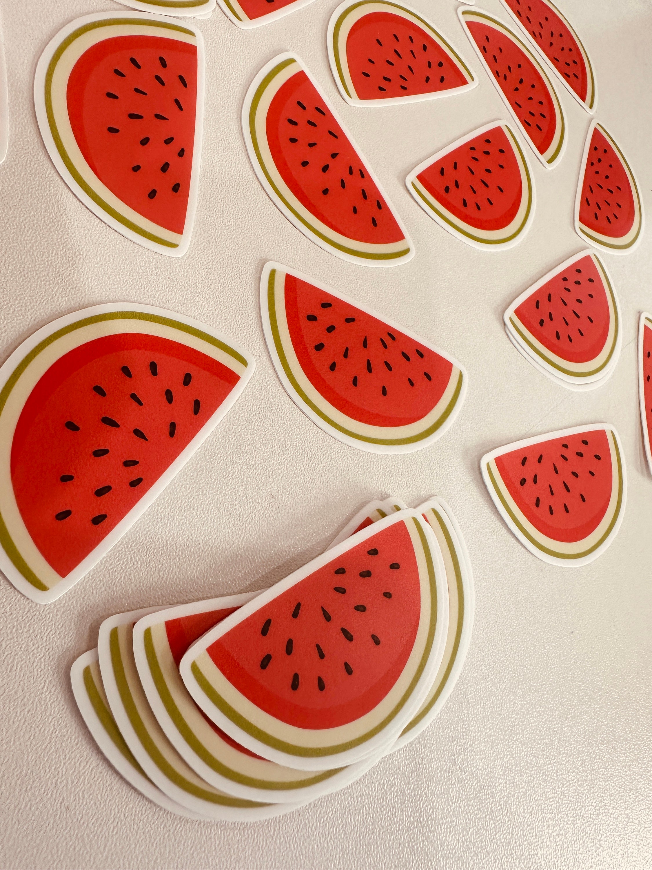 Watermelon Stickers, Watermelon Decals, Water and Oil Proof - Etsy