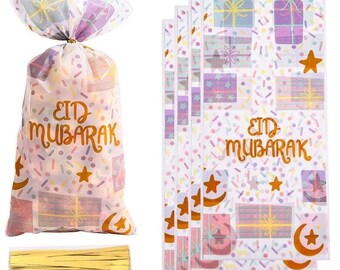 Eid Mubarak Treat Bags, Kids Party Favors, Halal Gummies