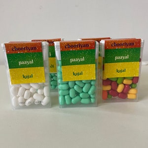 Tic Tac favors, Dholki Mehendi Sangeet Shadi, Indian Wedding gifts