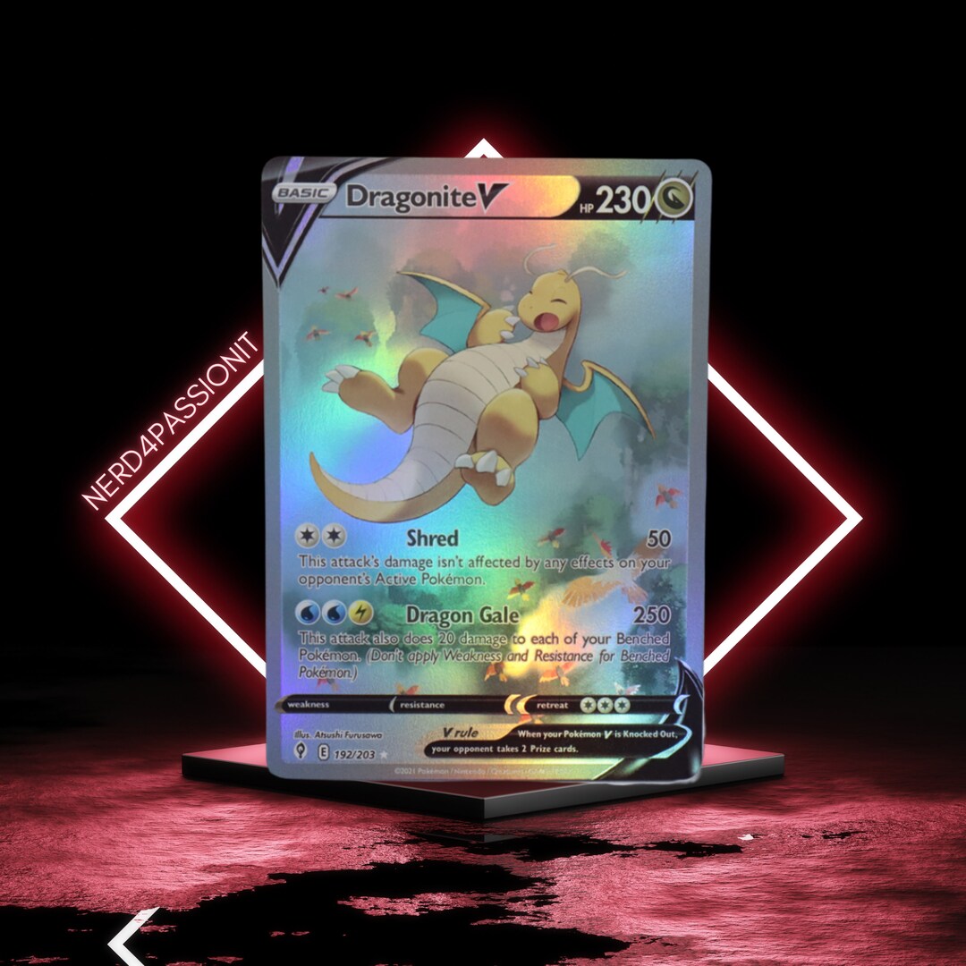 Dragonite V Alternative Art Evolving Skies 192 Highest Etsy