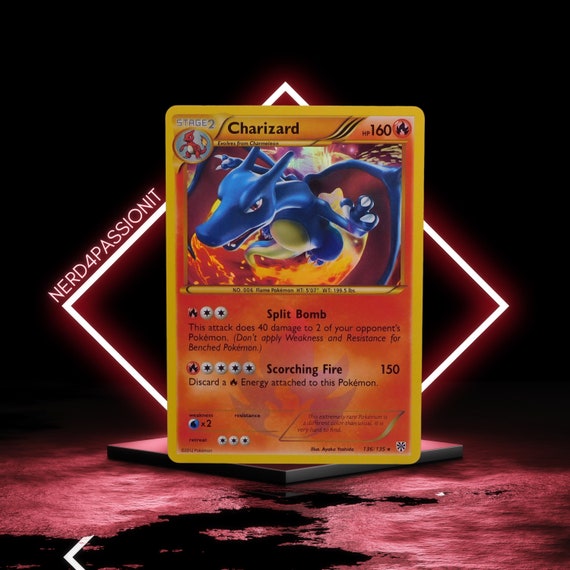 Charizard VMAX Shiny Gold Metal Pokemon Card -  Denmark