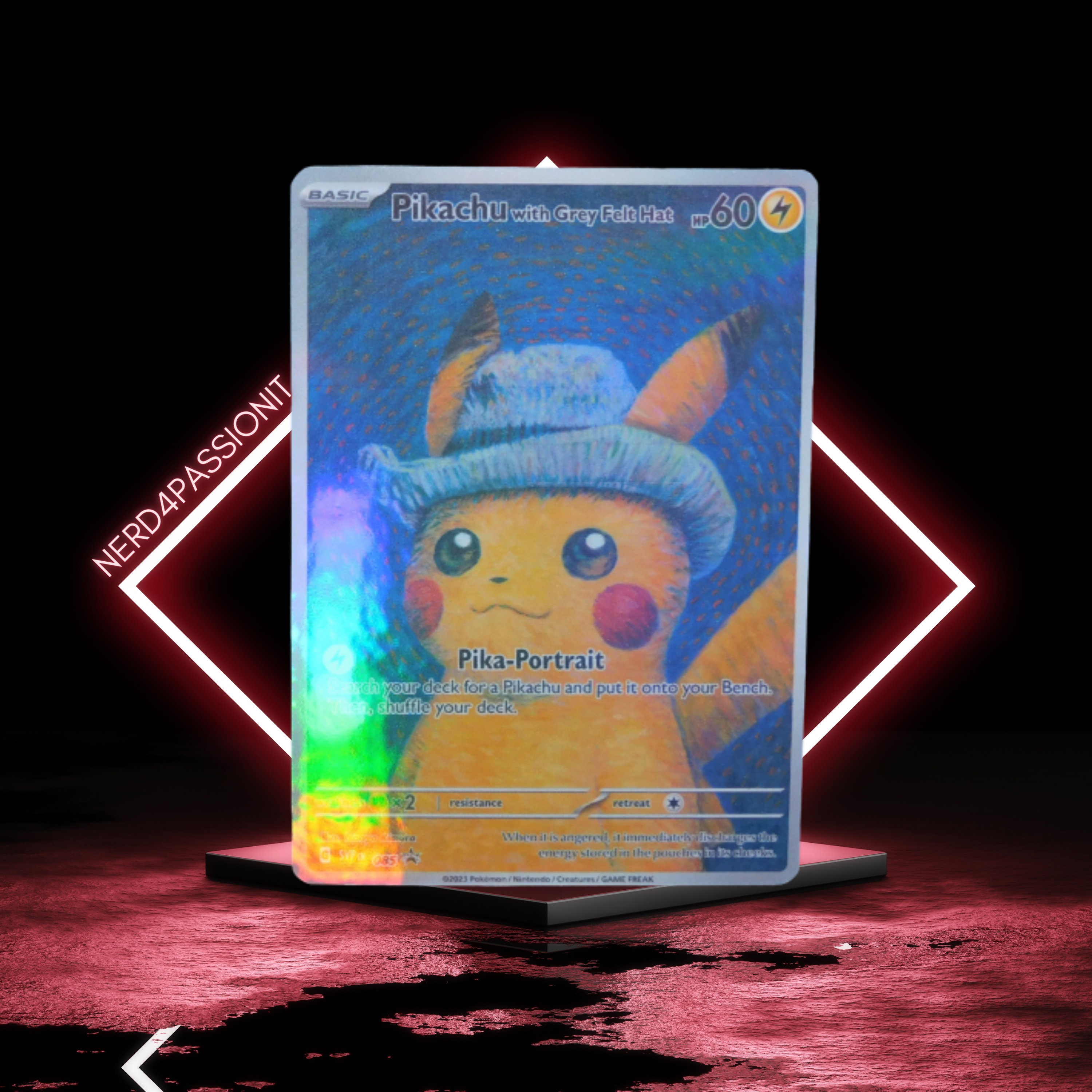 Pikachu With Grey Felt Hat SVP 085 Alternate Art Custom -  Israel