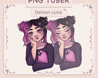 Premade Demon cutie PNG Tuber avatar for Twitc/Discord/Youtube