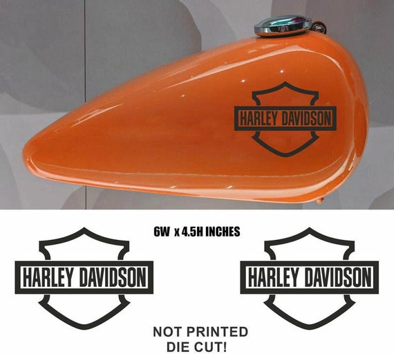 2x Harley Davidson Decals Tankstickers Wit Zwart Etsy Nederland