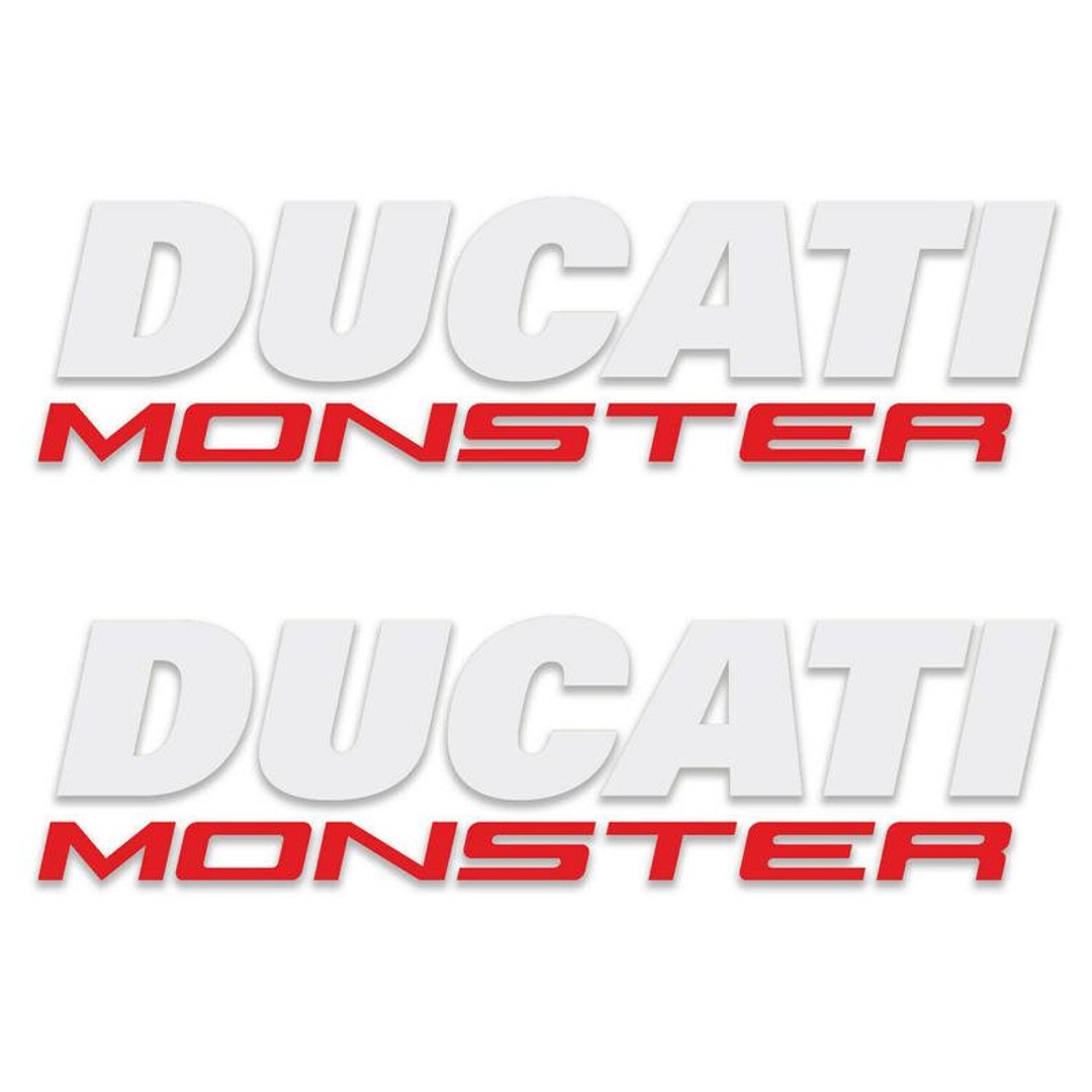 2X Ducati Monster Gas Tank Adhesive Vinyl Logo Decals Stickers Etsy