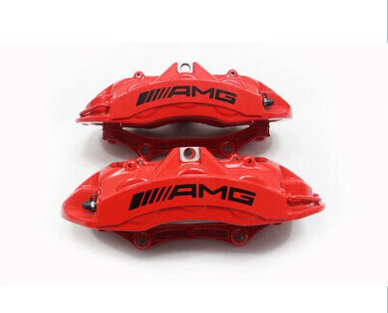AMG Brake Caliper Decal HIGH TEMP Black Curved Sticker Set X 4 Etsy