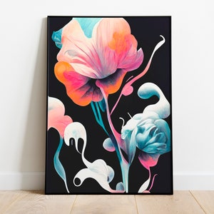 Bloom #3, Surrealist, Botanical, Flowers, Plant Art Illustration, Wall Art Print
