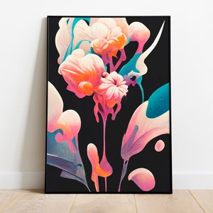 Bloom #1, Surrealist, Botanical, Flowers, Plant Art Illustration, Wall Art Print