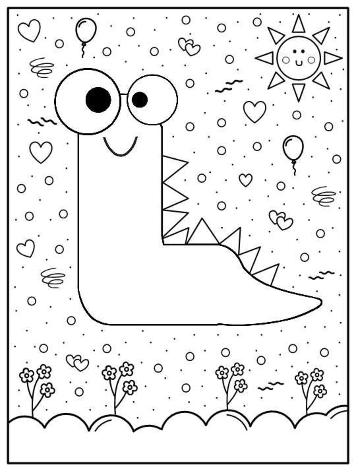 Cute Alphabet Animal Coloring Pages - Etsy