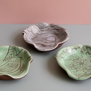 Handmade Stoneware Ceramic Spoon Rest: Hand-carved Nature-Inspired Pottery Kitchenware