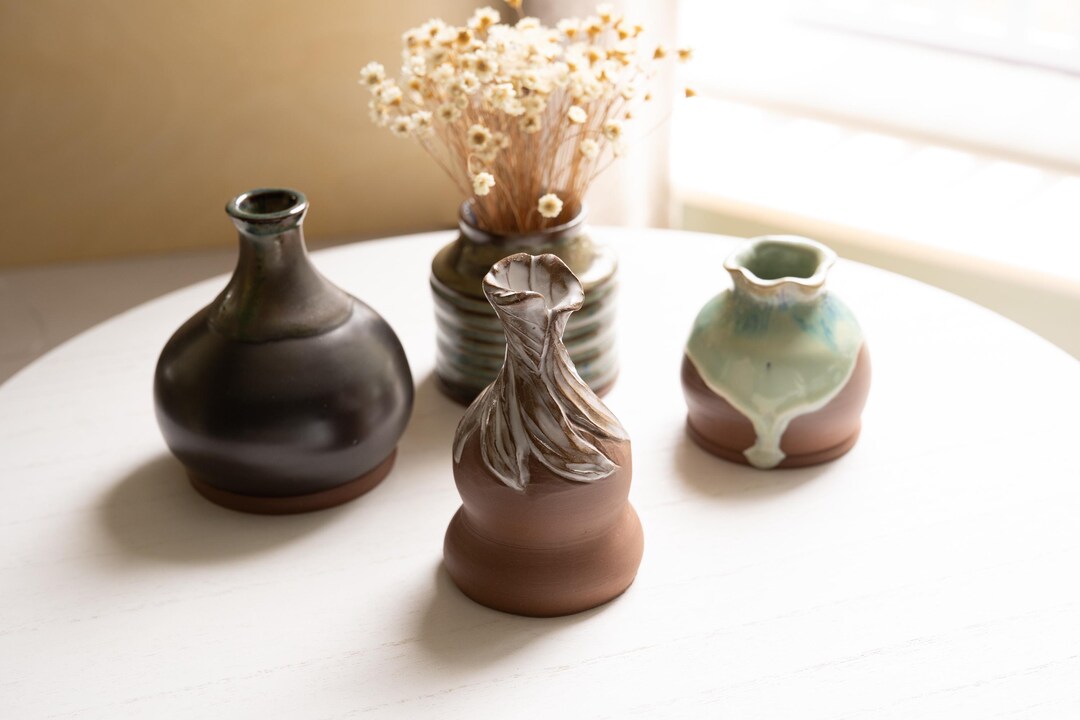 Mini Ceramic Bud Vase, Handmade Pottery Incense Diffuser, Sold ...