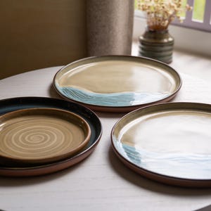 Handmade Ceramic Plates: Contemporary Stoneware Stackable Dinnerware