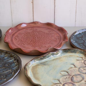 Handmade Ceramic Plate: Stoneware Pottery Dish