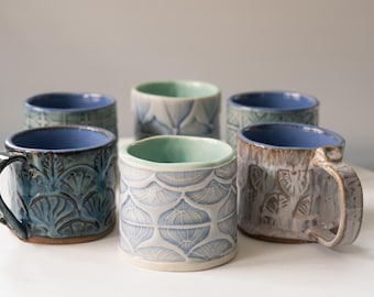 Handmade Ceramic Mug - 7 oz. Handless Unique Mug - Handmade Stoneware Mug, Tumbler for Sake, Wine, Cappuccino, Tea, or Cortado