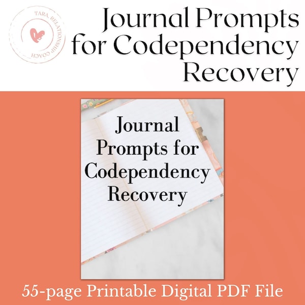 Journal Prompts for Codependency Recovery | Individual Coaching Worksheets | Journaling Prompts | Self-Help Journal | Codependent No More