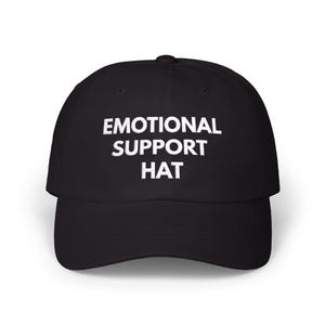 Emotional Support Dad Cap, Classic Baseball Hat, Adjustable Cotton Cap, Gift for Dad, Casual Headwear, Dad's Day Gift