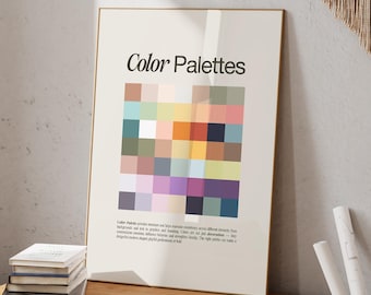 Framed Color Palettes Print – Bauhaus Graphic Wall Art for Artists and Designers