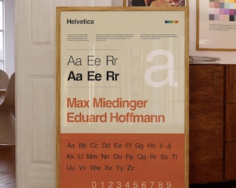 Helvetica Poster – Minimalist Typography Wall Art for Scandinavian and Mid-Century Decor (Digital Download)