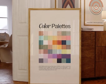 Color Palettes Poster – Modern Graphic Print for Artists and Designers (Digital Download)