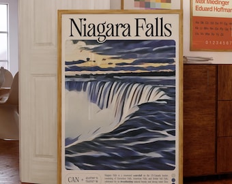 Niagara Falls Poster - Canada Waterfall Nature Print (Digital Download)