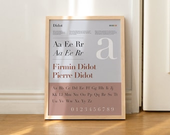 Didot Typeface Poster: Minimalist Typography Wall Art (Digital Download)