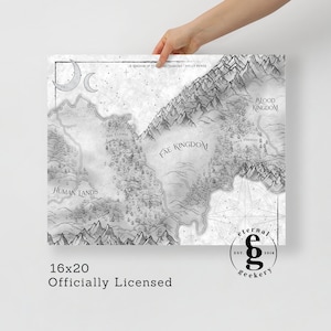 LARGE PRINTS - Ein Königreich der Sterne und Schatten Karte - offiziell lizenziert - Holly Renee