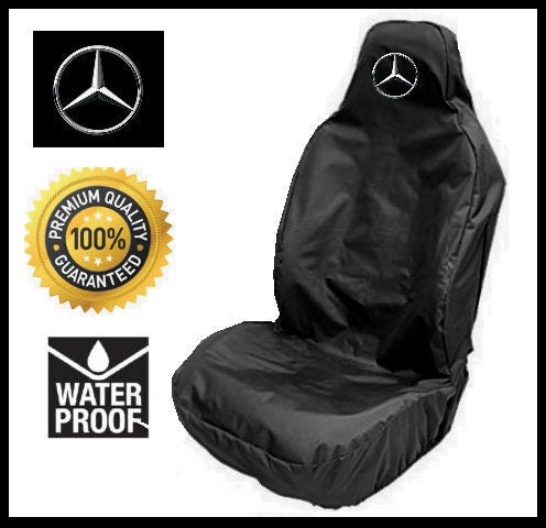 Black MERCEDES-BENZ A-CLASS AMG Heavy Duty Waterproof Single Seat Cover Protector 