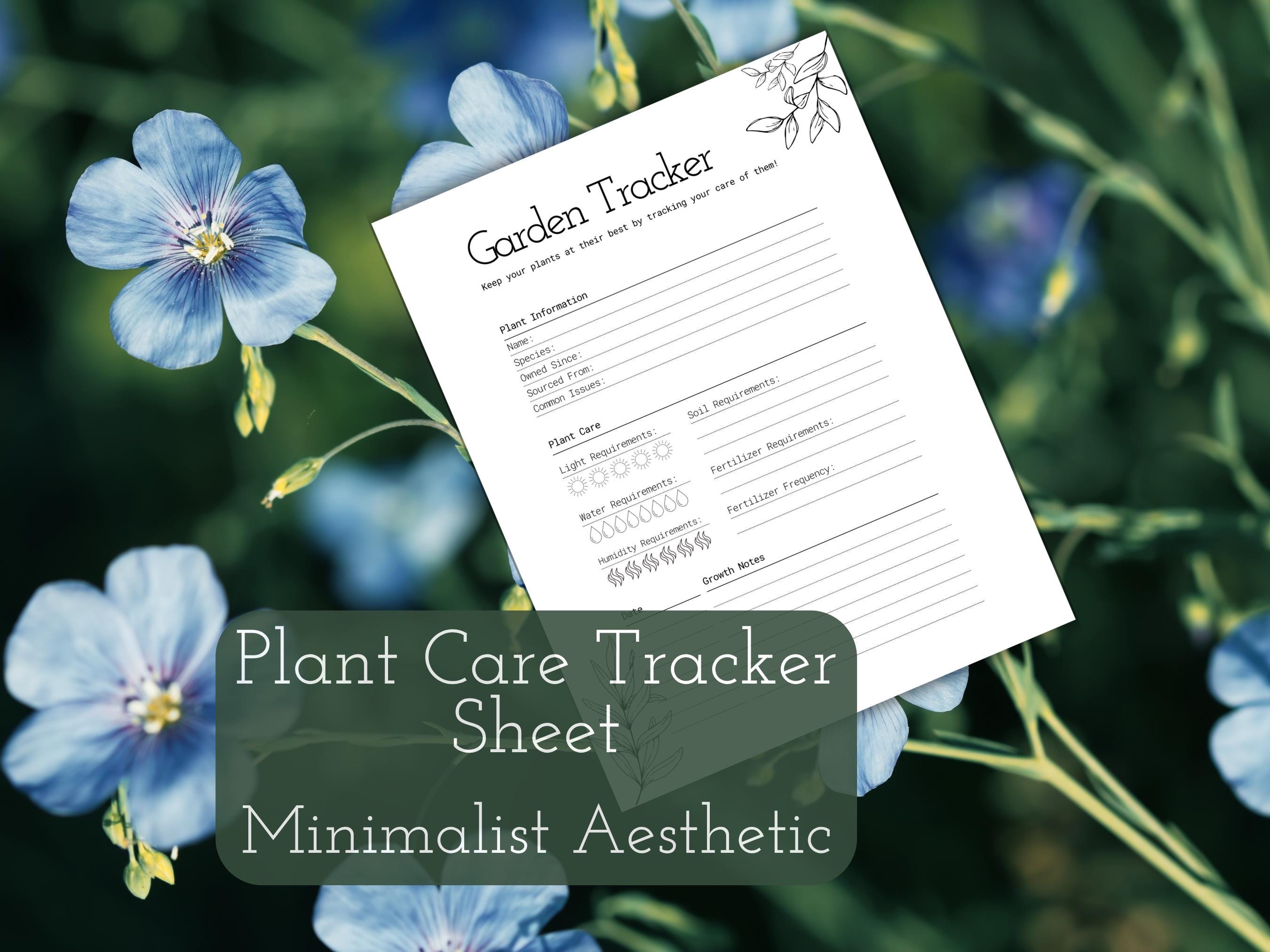 Garden Tracker Printable: Minimalist Gardening Journal (PDF Download 8.5x11") - Etsy
