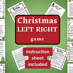 Christmas Left Right Game, Christmas Party Game, Gift Exchange Game, Pass the Gift Game, Pass the Present