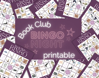 Fantasy Book Club Bingo Game: 25 Unique Printable Boards (PDF Download)