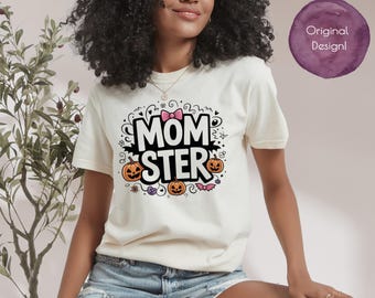 Momster PNG | Halloween PNG | Spooky Funny Mama Design | Ghost Mama Clipart | Mama Halloween | Mom Life Digital Download
