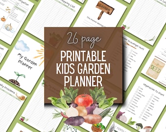 Kids Garden Planner: 26-Page Printable Activities (PDF)