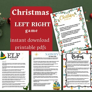 Christmas Left Right Game, Christmas Party Game, Gift Exchange Game, Pass the Gift Game, Pass the Present