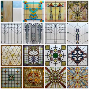 Custom size Window Film Stained Glass Decorative Window Sticker Privacy Frosted Static Cling Window Decal for Glass Door Office
