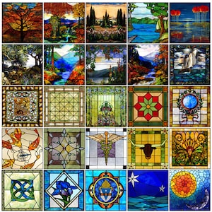 Window Film Stained Glass Films Frosted Privacy Static Cling Retro Sticker For Bathroom Cabinet Door Home Decor Skylight Covers Custom Size