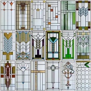 Window Film, Decorative Window Privacy Film, 3D Stained Glass Window Sticker,Anti-UV Sun Blocker Heat Control for Home Custom Size Patterns