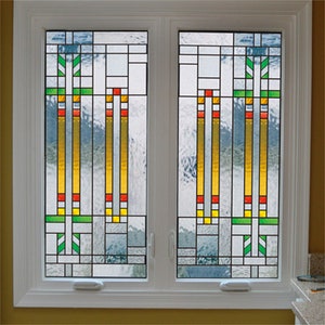 Custom Size Window Film Stained Glass Sticker Frosted Static Cling Art Colored Glass Decoration