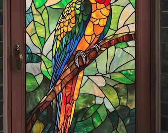 カラフルな鳥と咲き誇る花を特徴とする、自然にインスパイアされた