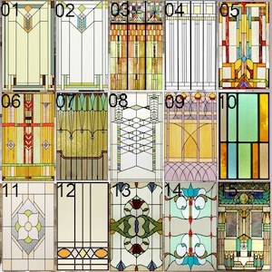 Stained Glass Window Film Frosted Privacy Static Cling Retro Prairie Style Stickers Shower Bathroom Office Home Decor Custom Size