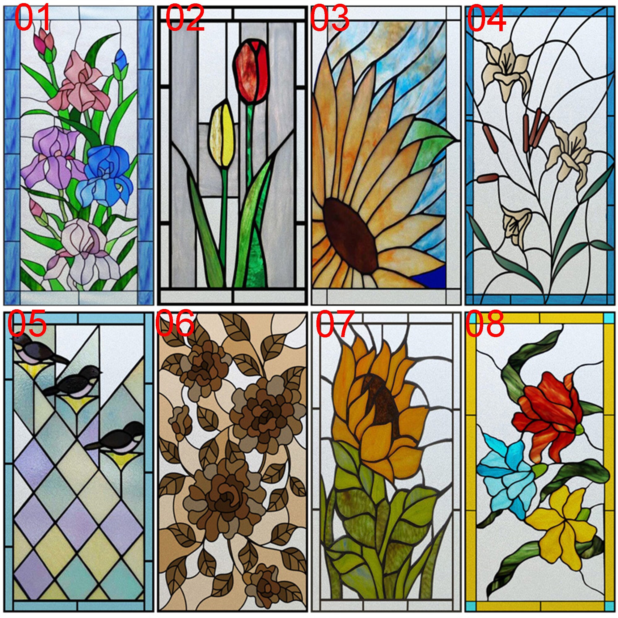 Wondever Adesivi Da Finestra Fiori Rosa - Vetrofanie Facili Da Applicare E Rimuovere - Foto 12