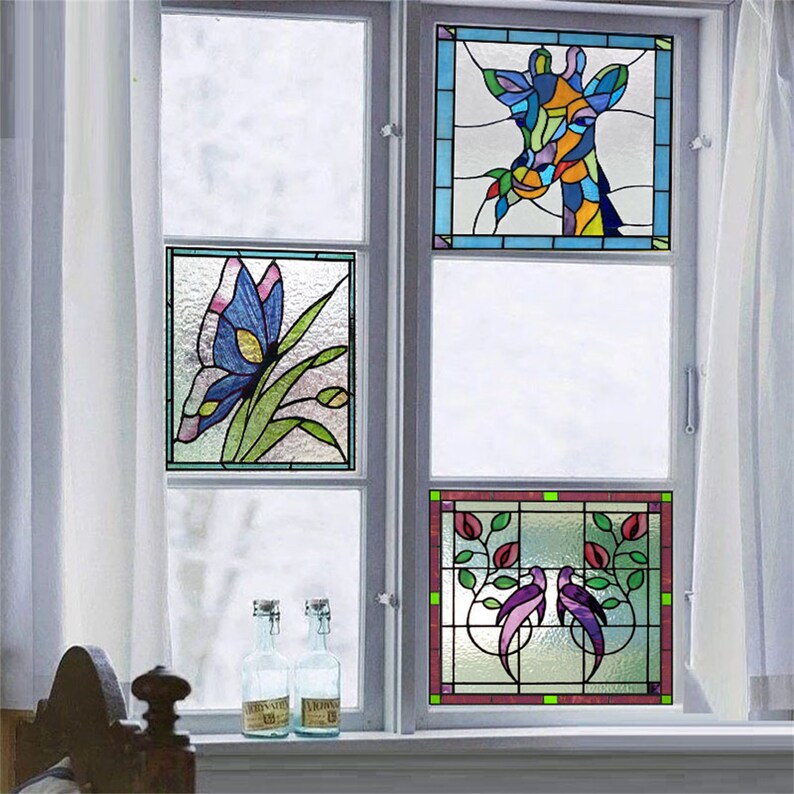 Custom Size Window Film Frosted Stained Glass Films,customized Privacy ...