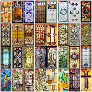 Custom sizes Frosted Privacy Window Film Decorative Stained Glass Tinting Film for Home Glass Windows and Doors