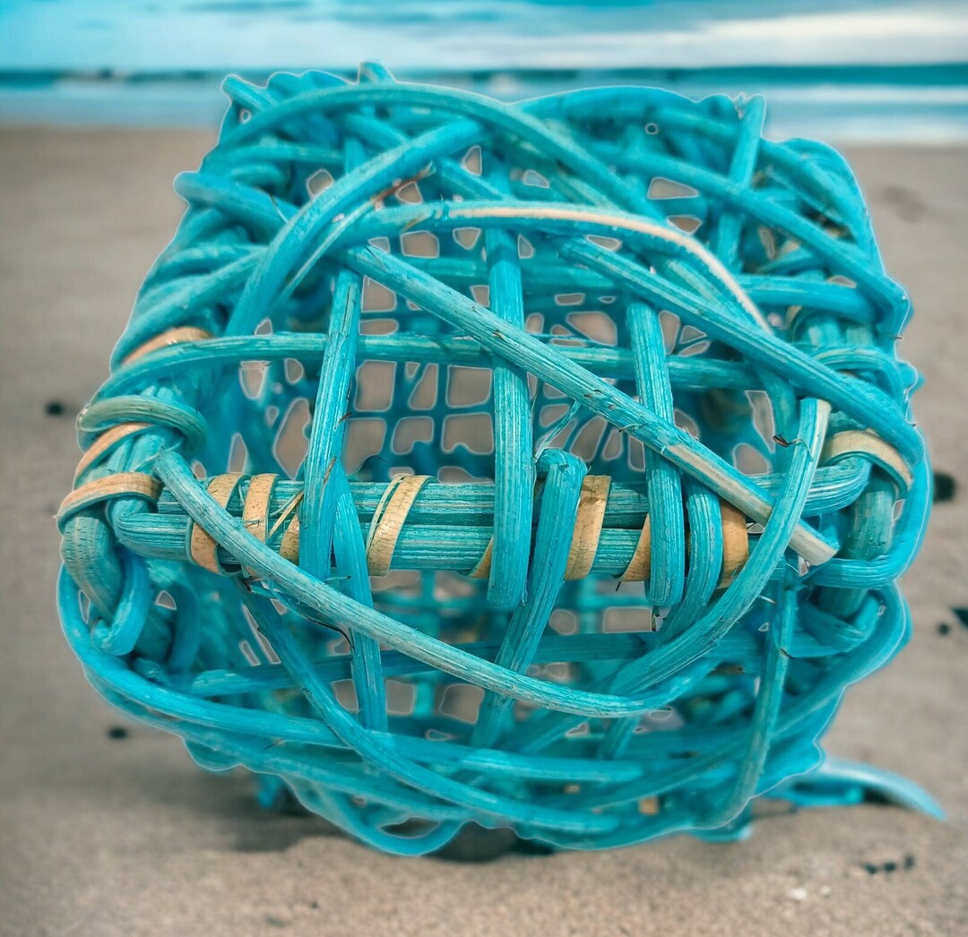 4 Blue Rattan Cube Chew Toy for Small Pets Great for Etsy