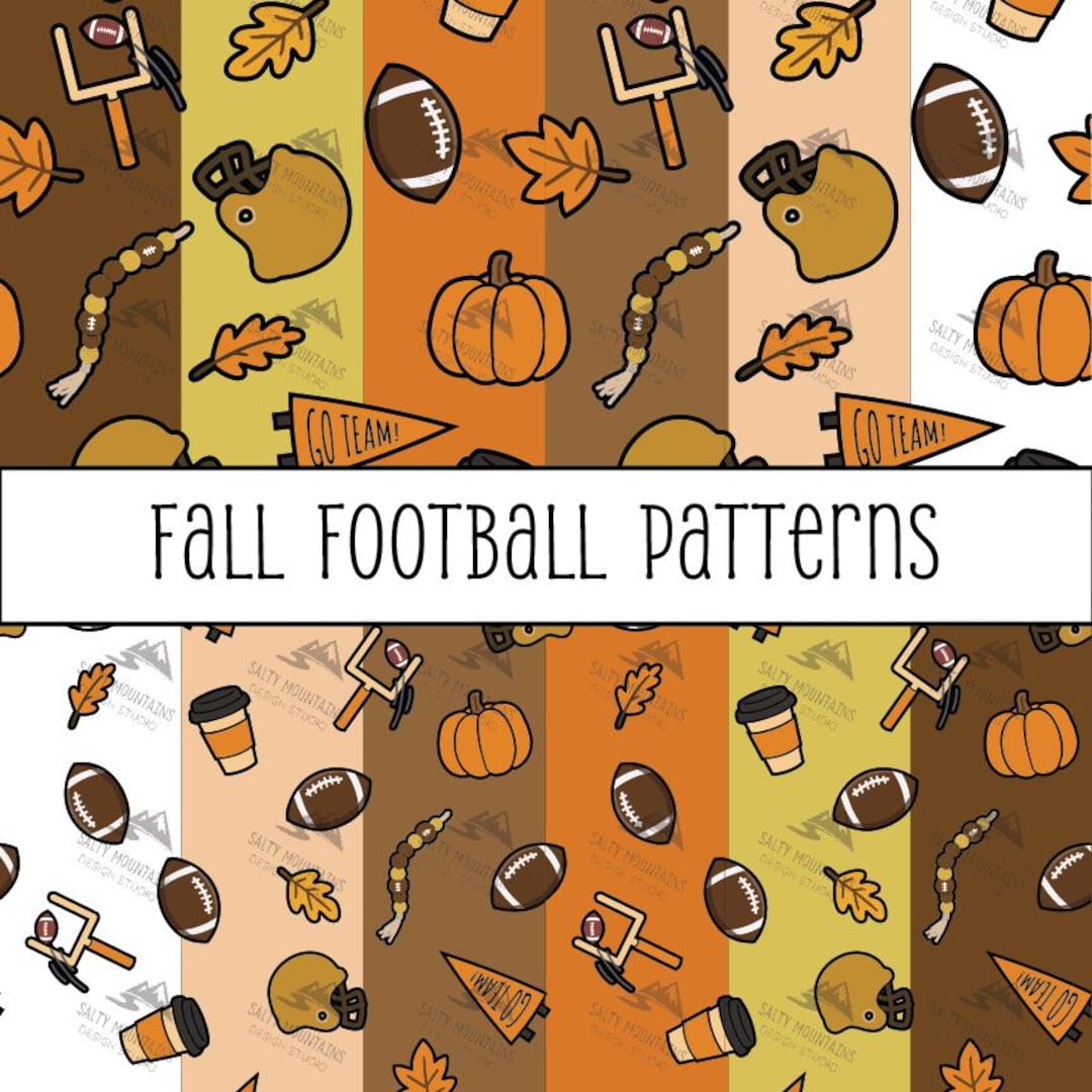 Fancy Football Patterns Cute Fall Football Patterns - Etsy